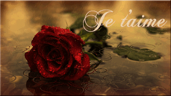 Gif animé je t'aime rose mouillée